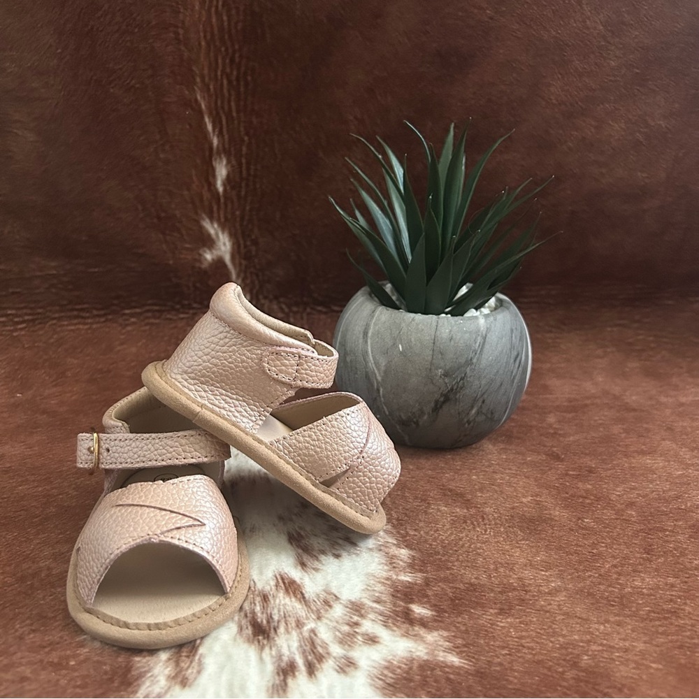 Blush Leather Sandals